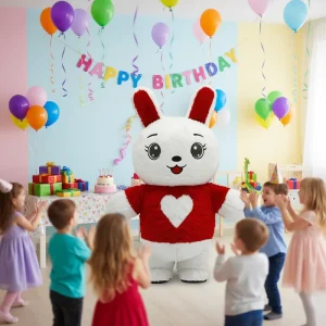 2.2M 2.6M Giant Size Plush Cosplay Festivals Easter Inflatable Mascot Costume Adults Unisex Rabbit Performance Party Valentine’s