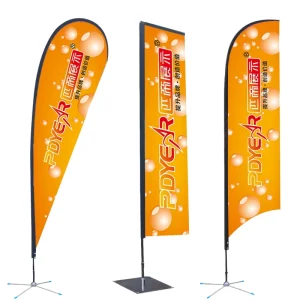 2.5*11.5 FT Car Wash Custom Teardrop Feather Flags Beach Flag for Beach Party and Advertising Promotions