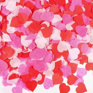 2.5cm Valentine’s Day Wedding Party Decoration Heart shaped Confetti