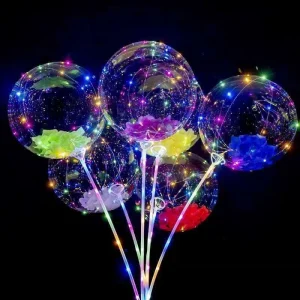 20 Inch Wider Neck Bobo Balloon Transparent Bubble Balloon Party Decorations Christmas Easter Valentine’s Day Single Item PVC