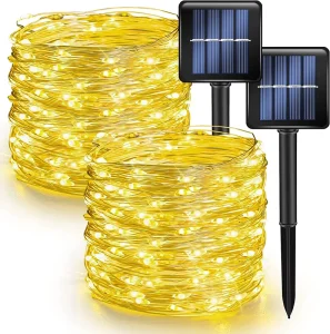 200 LED Solar String Lights Copper Wire IP65 Fairy Style Festival Decoration Wall Lights for Outdoor and Indoor Use