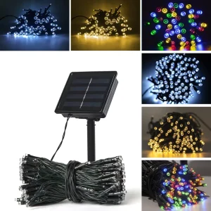 200 LED Solar String Lights RGB Warm White Outdoor Fairy Copper Wire Lamp IP65 Waterproof Garden Christmas Decoration Light