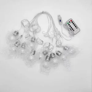 200 Outdoor Window Curtain LED String Lights Twinkle Warm White Globe Fairy Lights Wishing Ball 1m Length USB Battery Christmas