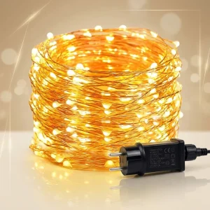 20M 200 LED Fairy Lights Plug-in Waterproof 8 Modes Timer Twinkle Warm White Christmas Bedroom Party Lights Decoration
