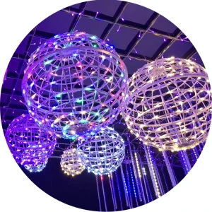 20cm 50cm High Quality 3D Ball Light Christmas Sepaktakraw Lights for Wedding Holiday