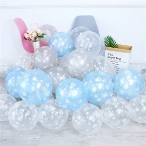 20pcs Christmas New Year Frozen Snowflake Latex Balloons Birthday Party Wedding Decoration Supplies Baby Shower Kids Globos Toys