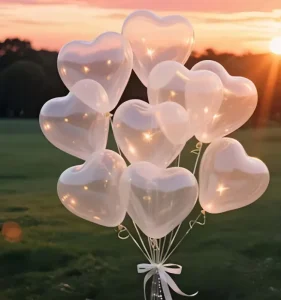 20pcs Valentine’s Day Romantic Transparent Heart Balloons Durable Latex Proposal Decorations for Anniversaries Birthdays