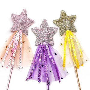 21 Piece Fairy PVC Magic Wands Magic Toys Dress up Game Princess Costume Cosplay Supplies Girl Dress Up Princess Wand Set