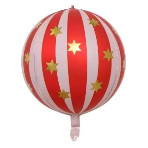 22 Inch 4D Foil Balloon Matte Striped Aluminum Balloon Birthday Backdrop Decor Balloon for Holiday Party Decoration Supplies