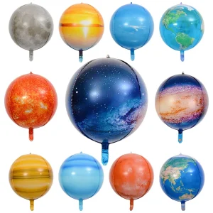 22 Inch Planet Balloon 4d Spherical Space Universe Theme Solar System Planet Aluminum Film Decorative Balloon