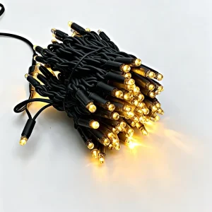 220V EU Standard Black Rubber Cable LED Festoon Lights Connectable Christmas Party Decor Lights