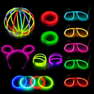 223 Pcs Multi Color Glow Stick Party Pack Luminous Party Supplies Set