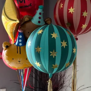 22inch Striped Star 4D Balloon Aluminum Foil Balloons Birthday Party Shopping Mall School Wedding Decoration