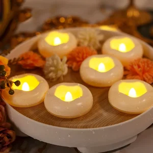 24 Pack 2.3 Inch 200 Hour White CR2032 Battery Operated Waterproof Water Activated Eco Friendly Plastic Flameless Floating Led