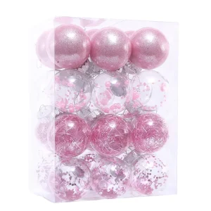 24 Pcs Christmas Balls Decoration Christmas Tree Home Decoration 6cm 8cm Happy New Year Christmas Ball Tree Ornaments
