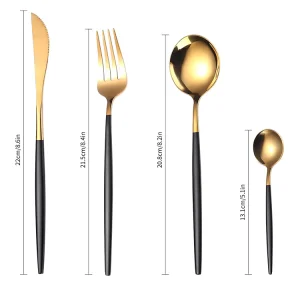 24pcs Portable Rainbow Stainless Steel Cutlery Set Eco-Friendly Stocked for Home Parties Dropshipping Available