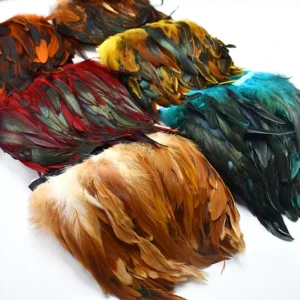 25-30cm Blue Cock Coque Tail Chicken Rooster Feather for Craft DIY Costume Millinery Hat Accessory Holiday Party Decor