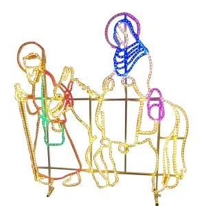 2D LED Animated Custom Waterproof Outdoor Commercial Jesus Church Religion Ramadan Easter Decoration Rope Decor Motif Lights