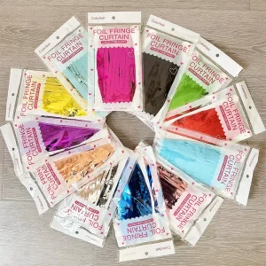 2M Macaron Colour Foil Rain Curtain Backdrop Silver Tinsel Curtain Backdrop Graduation Party Shimmering Foil Fringe