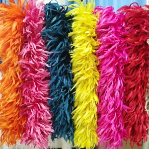 2Yard Multiple Colors Rooster Feather Boa Coque Boa for Show Girl Burlesque Carnival Drag Queen Costume Decorations