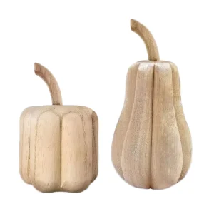 2pcs White Unfinished Wooden Pumpkins Engraved Thanksgiving Tabletop Sign Wall Decor Fall Home Decorations Craft P