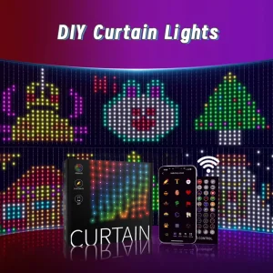 2x2M 400 LED Easter Decorative Window LED Strip Light LED Christmas Backdrop Curtain Light LED Window String Light for Party
