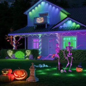 2x2m 144 LEDs 8 Modes Multicolor IP68 USB App Control Solar Christmas Outdoor Decoration Mesh String Light Plastic High CRI 90