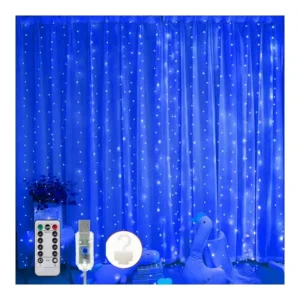 3*1m 100LED Multicolor Plastic Fairy Curtain Lights IP44 Indoor Bedroom USB Powered 8 Modes Remote Control Wedding Christmas