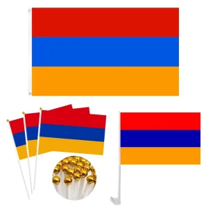 3*5ft Armenia Country Flag Banner 100% Polyester Custom Logo Satin Nylon Silk for Automotive Insurance Education