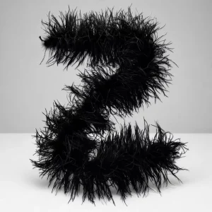 3-Layer Fluffy Dyed Ostrich Feather Boas, Garment Accessories for Wedding Dresses, Carnival and Performance Costumes