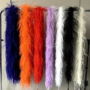 3-Ply Boa De Plumas Premium Dyed Ostrich Feather Boa for Wedding Carnival Festival Event Decoration