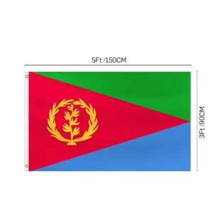 3 X 5 Ft Polyester Custom Flags and Banners World National Eritrea Flags with Brass Grommet