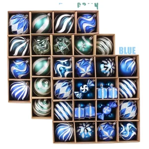 3.15-Inch Christmas Decoration Set, 36-Pack