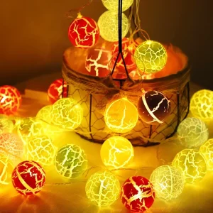 30 LED Multicolor Crack Ball Fairy String Lights IP44 Outdoor Easter Egg Holiday Party Decoration Lighting 16.4FT