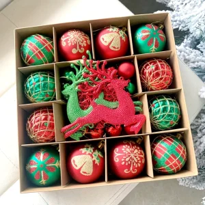 30pcs 6cm Christmas Tree Decorations Ornament Set Glittering Hanging Xmas Decor Christmas Balls