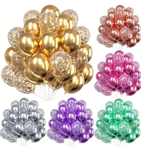 30pcs set Silver Gold Emulsion Party Balloons Confetti Garland Arch Kit Graduation Happy Birthday Christmas Diwali Decor