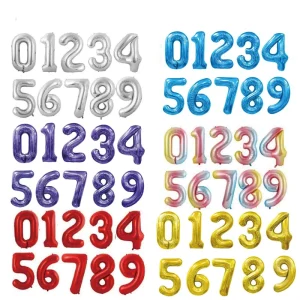 32inch Happy Birthday Mother’s Day Easter Custom Colors Aluminum Foil Number Alphabet Balloon Party Decorations