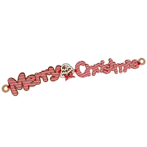 35 Inch Merry Christmas Alphabet Decoration Rope Banner Red White Stripe for Christmas Xmas Celebration Factory