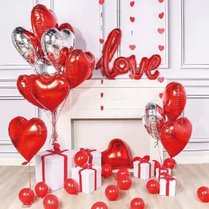 37pcs Valentine Celebration Backdrop Decoration Balloon Garland Arch Kits for Lovers Day Decor Balloons Photo Prop