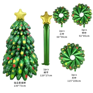 3D Christmas Tree Balloon Set for Christmas Decoration Supplies for Children’s Family Holiday Parties Festive Party