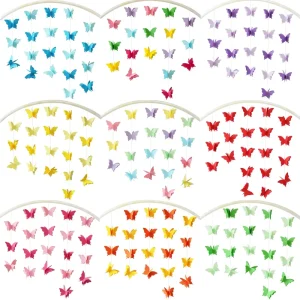 3D Colorful Butterfly Paper String Pulling Flowers Birthday Party Decoration Pendant Room Wedding Banquet Background Supplies