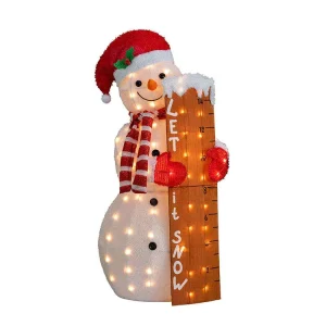 3D LED Outdoor Snowman Ornaments Christmas Decorations with Motif Lights for Outdoor Festive Decor