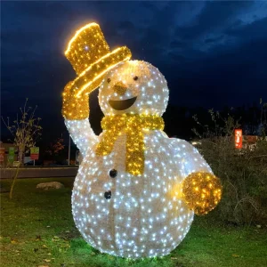 3D Outdoor Commercial Large LED Lighted Giant Outdoor Christmas Snowman Decorations for Holiday Party Decoration