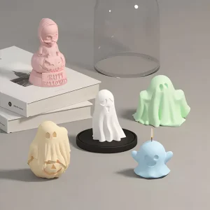 3D Silicone Ghost Mold for Candle Plaster and Pumpkin Casting
