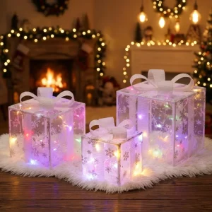 3PC Christmas Indoor Atmosphere Decoration Lights DIY Remote-controlled Adjustable Home Decor Night Lights Ambient Lights