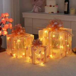 3PC Valentine’s Day Wedding Decoration Lights Battery Powered Indoor Decor Easy to Install Suitable Creating a Festive Atmosphere