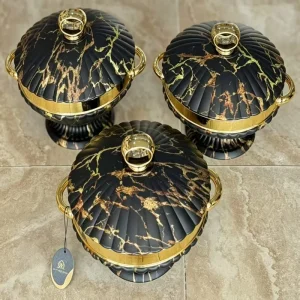 3Pcs Insulated Food Warmer 2L 2.3L 2.8L Marble Design Keep Warm Cold Dish Household Festival Party Supply Africa Nigeria