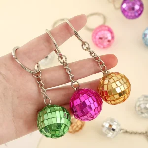 3cm 4cm 5cm Disco Ball Keychain Sparkling Father’s Day Gift for Party Lovers Car Keys Bags Purses & Backpacks