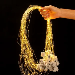 3pcs AG13 Battery Operated 5M 50LED Fairy Light String 3 Modes Copper Wire Starry Lights for Christmas Gift Jar Decor