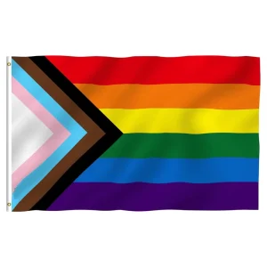 3x5FT Double Sided LGBT Pride Flag 100D Polyester Outdoor Weatherproof Rainbow Lesbian Transgender LGBTQ Decor Banner